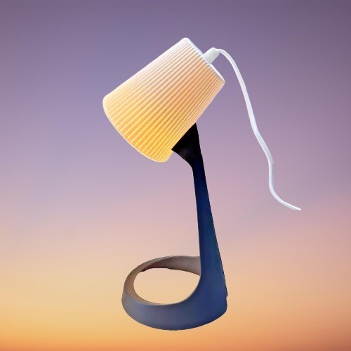 Bedside Lamp NEW IKEA Svallet Home Office Work Dark Grey White