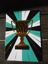 FATHER'S DAY CARD FOR BEST DAD (Trophy); BRAND NEW; MADE IN USA