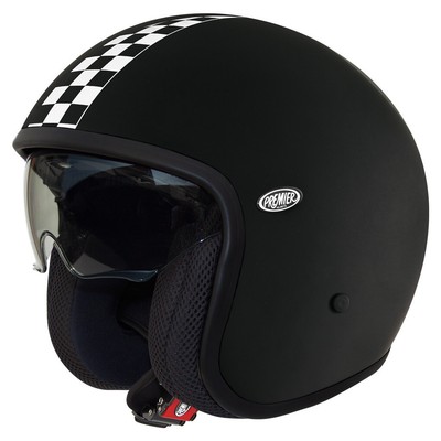Premier Vintage CK9BM Jethelm, schwarz-matt/weiß, Gr. L