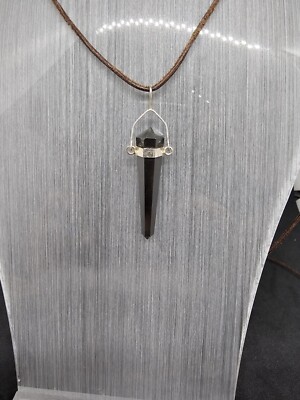 Hämatit Anhänger Silber 925er,41x7mm,gemessen Nur Den Stein.