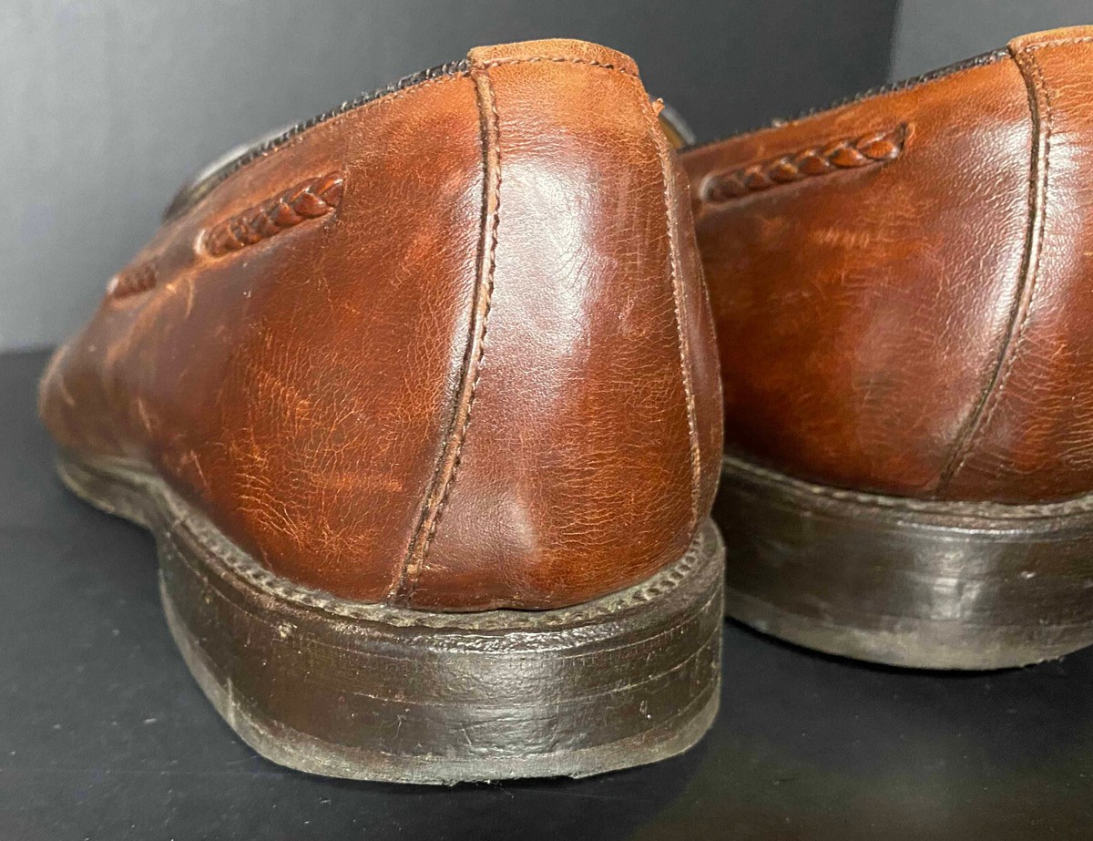 Allen Edmonds Brookwood Brown Tassel Loafers Mens 8 USA  display picture 2