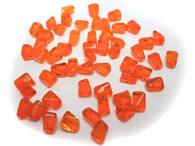 Preciosa Czech Glass Irregular Diagonally drilled Beads 12x9mm, Sun orange, 24pc