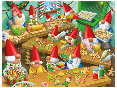 Ceaco Gnomes Get Baking Oversized Holiday 300 Piece Jigsaw Puzzle