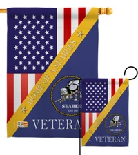 Home of Seabees Garden Flag Armed Forces Navy Decorative Gift Yard House Banner