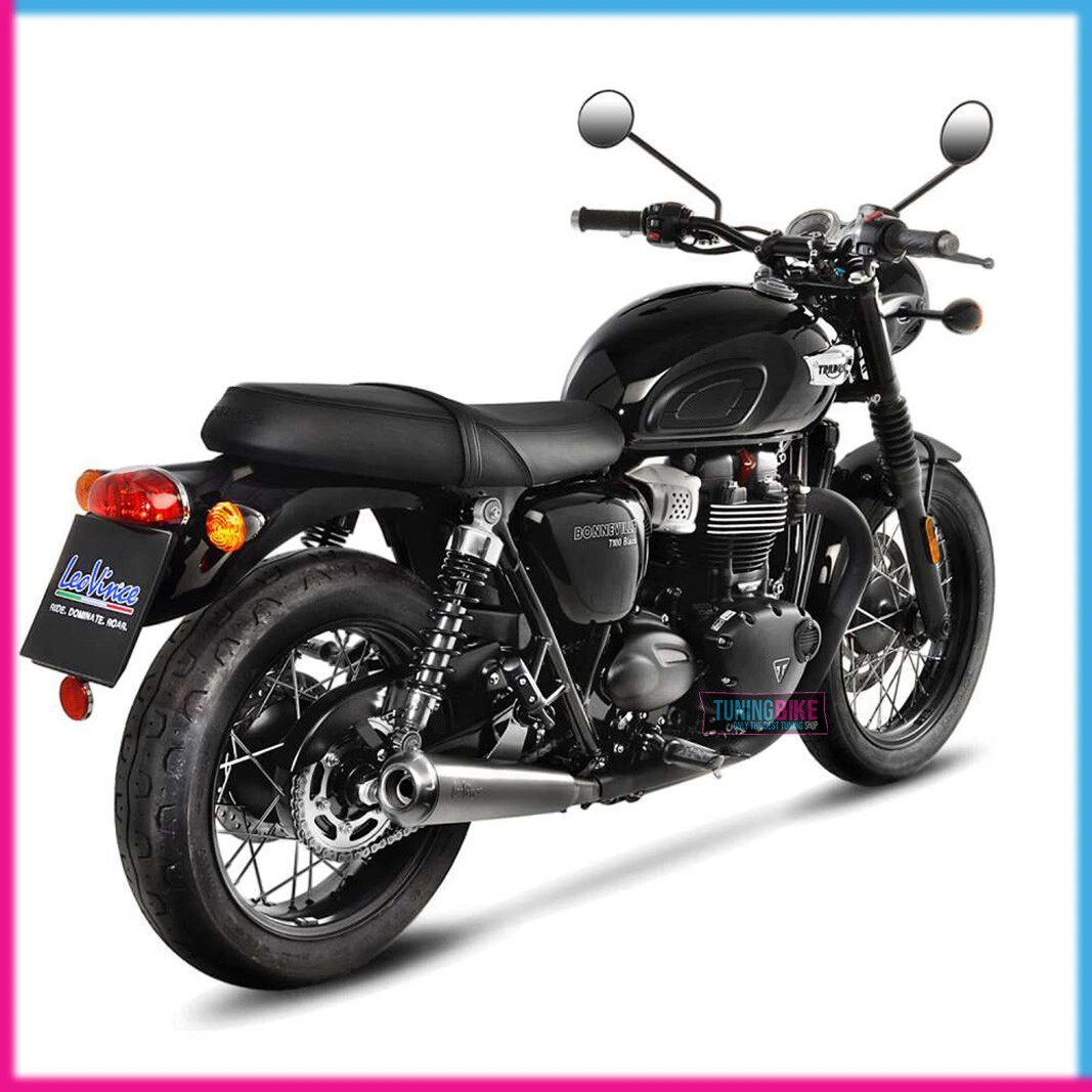 LEOVINCE EXHAUST CLASSIC RACER FOR TRIUMPH BONNEVILLE T100 YEARS 16 17 STAINLE