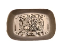 Bon Chef Inc. Craft American Pewter Give Us This Day Our Daily Bread Tray 8 7/8"