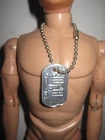 Vintage 1964 Gi Joe Soldier, Marine,Pilot ,Sailor DOG TAGS BEAD CHAIN Hasbro