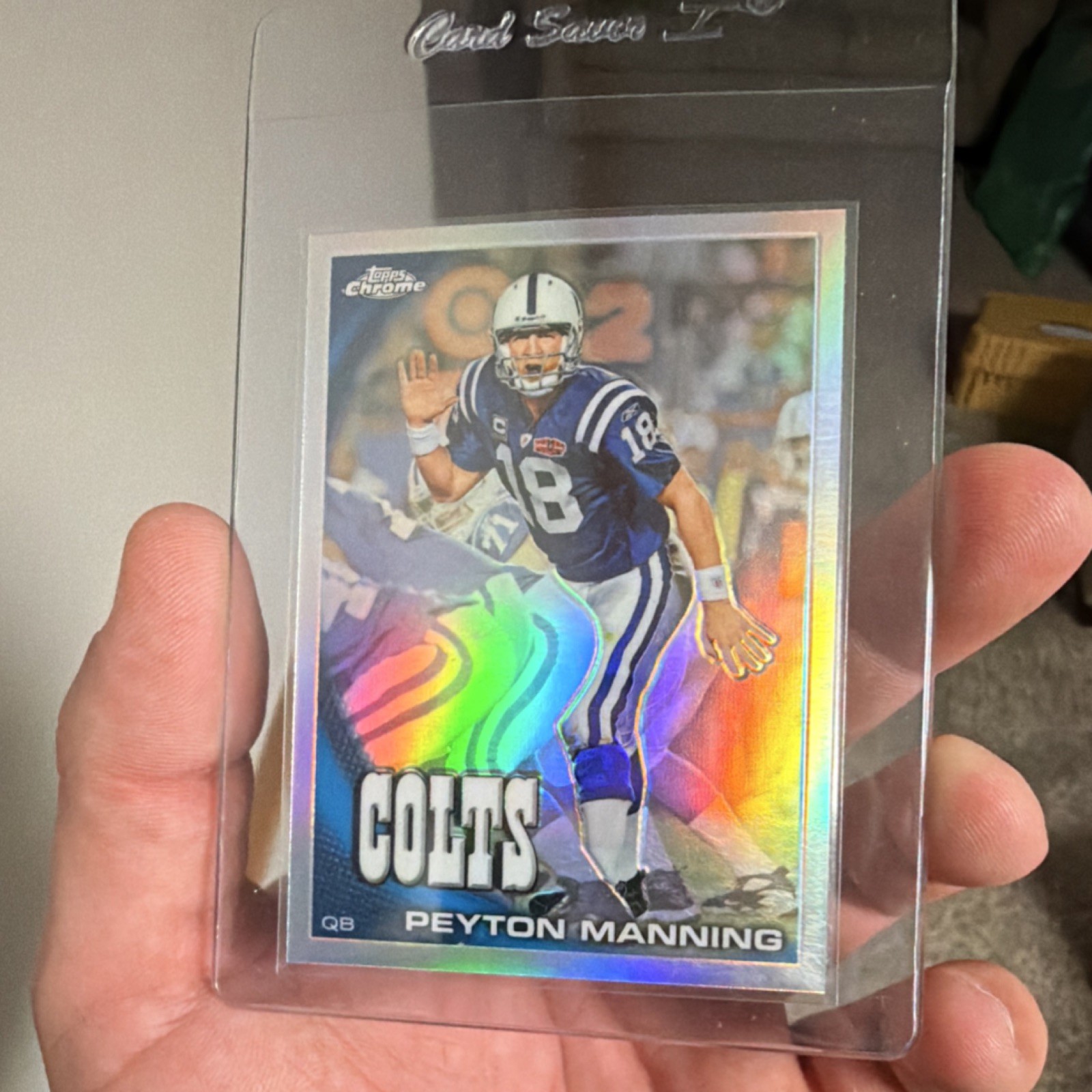 Topps 2010 Chrome Peyton Manning Refractor Colts #C50 NFL Football Card