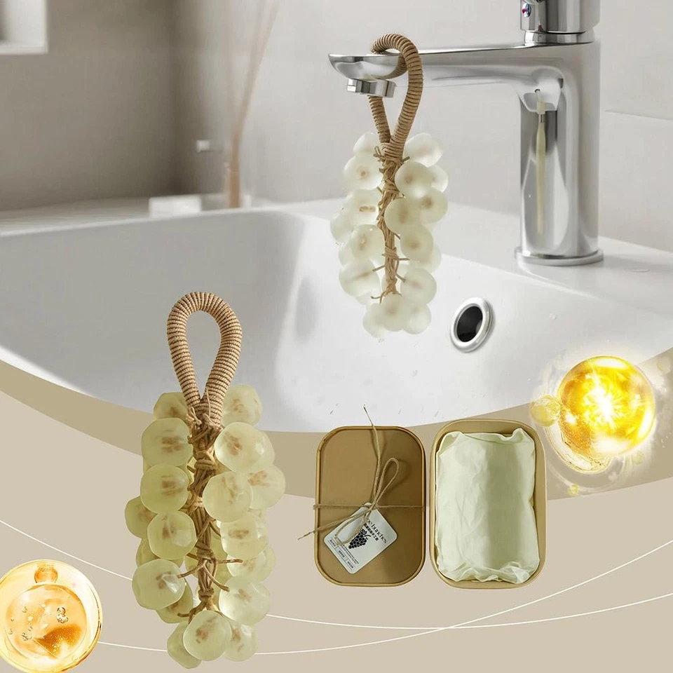 Handmade Grape Bunch Shea Butter Natural Organic Soap SLS Free 160g ❁ - Image 4 of 4