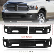 Black Steel Front Bumper Face Bar For 2013-2018 Dodge Ram 1500 Wsenser Holes