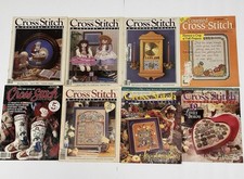Lot /8 VTG Cross Stitch Magazines 1980s 1990s Country Craft Projects Charts