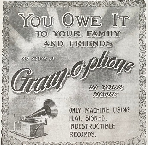 You Owe It to Have a National GRAM-O-PHONE in Your Home Antique 1899 Print Ad