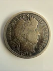 1916-P Barber Dime, 90% Silver, 10c Philadelphia Ten Cent Coin, Early US Type