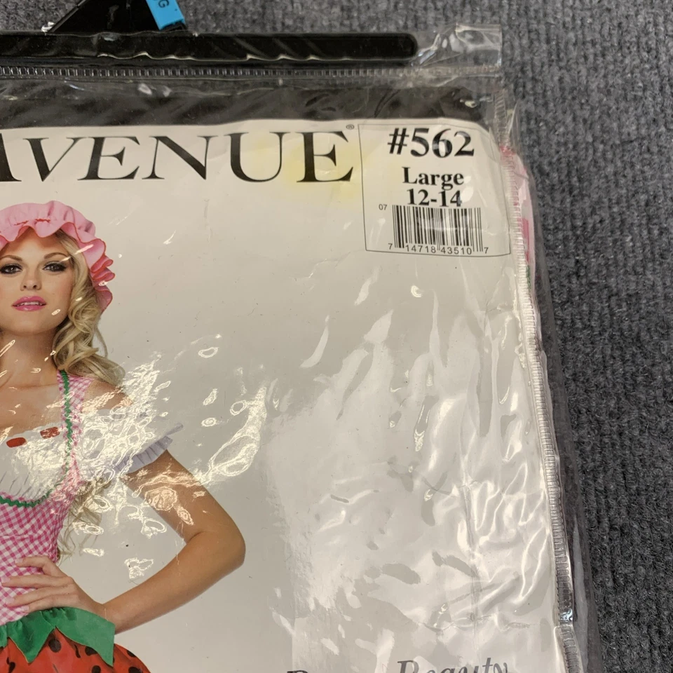 Leg Avenue Women's Berry Beauty Strawberry Shortcake Costume Dress Bonnet L Y2K - Image 2 of 4