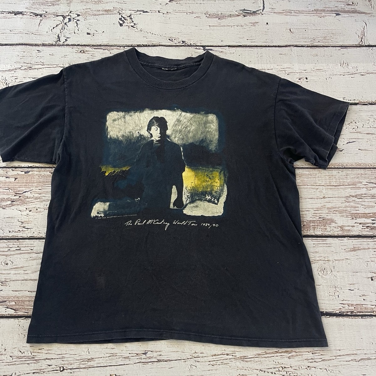 Vintage 1989 1990 PAUL MCCARTNEY WORLD TOUR t shirt BROCKUM Medium