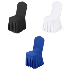 Uimoso 30PCS Stretch Spandex Chair Covers in White, Black, Blue for Events