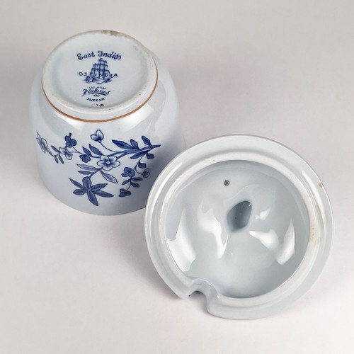 Rorstrand East Indies Blue and White Floral Sugar Bowl Honey Jar Ostindia Sweden - Picture 5 of 7