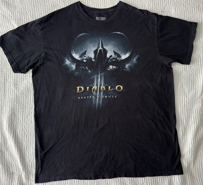 Blizzard DIABLO 3 Mens 2X XXL 2XL Reaper Of Souls Black T-Shirt Video Game Jinx