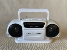 Suntone AM/FM Mini Boom Box Radio. RR2500. Twin Speakers. Tested
