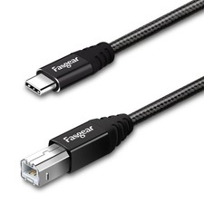 Fasgear USB C Printer Cable 10ft Type C to USB B Midi Cord Nylon Braided Comp...