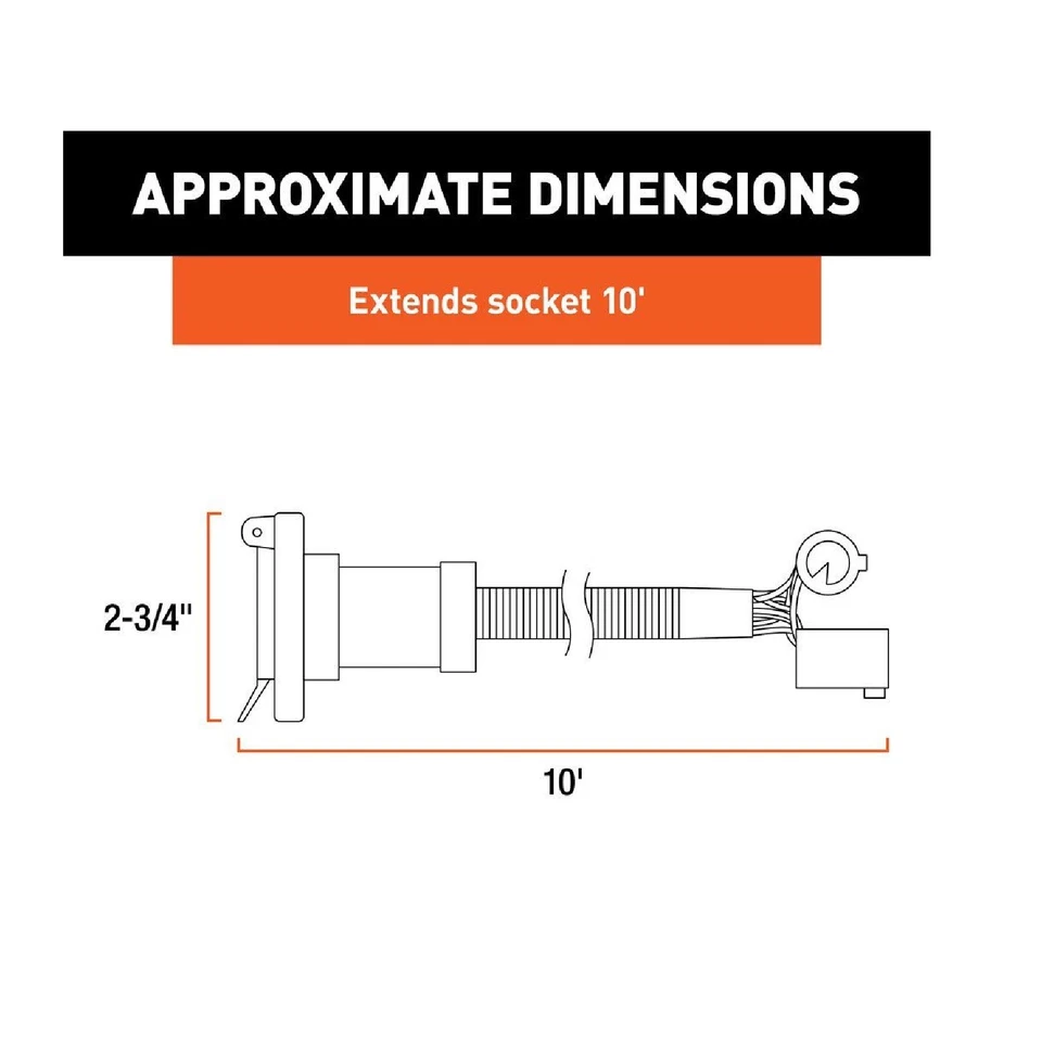 Extensión de arnés de cableado Curt 56000 personalizada de 10' para Ram 1500 / 2500 / 3500 Foto 2 de 4