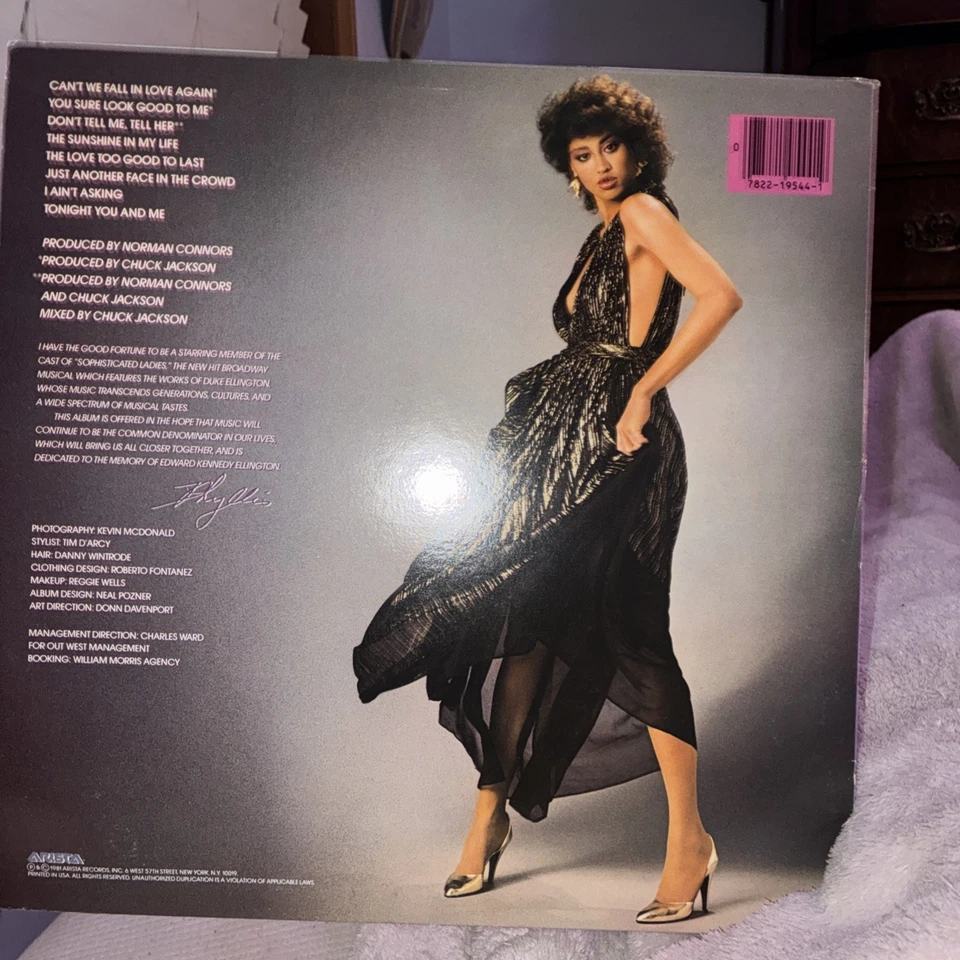 Phyllis Hyman" CAN'T WE FALL IN LOVE.". ARISTA RECORDS U.S LP VINYL 1981. VG+ - Image 2 of 4
