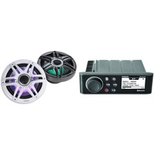 Fusion MS-RA70 Source Unit w/ Clarion CMSP-771RGB-SWG Premium 7.7-inch Coaxia...