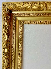 LRG ANTIQUE FRAME FITS 16x20" GOLD GILT PICTURE ART MAP DOCUMENT DEEP WIDE C1850