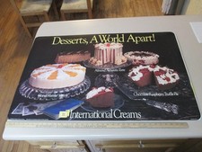 Baskin Robbins ice cream 1986 DESSERTS International Creams pie cake torte sign