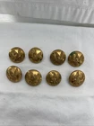 Lot of 8 Antique Civil War Infantry Brass Eagle Buttons Waterbury Button Co