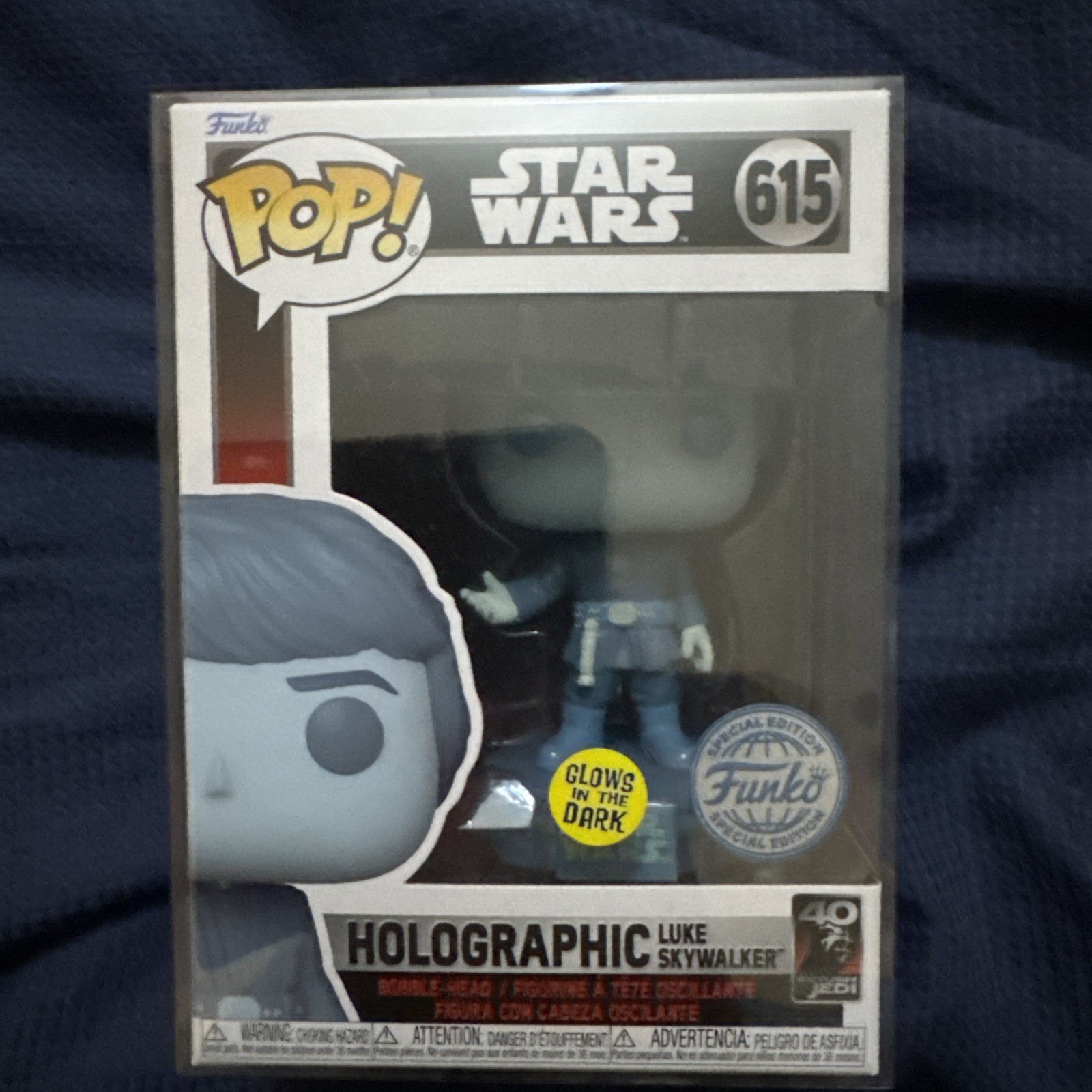 Funko Pop Star Wars: Holográfico Luke Skywalker (#615).