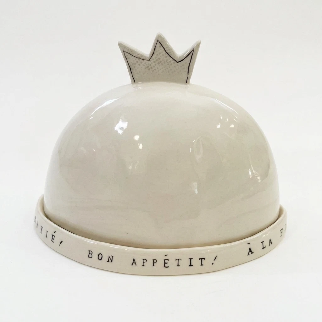Rare Rae Dunn By Magenta Crown Dome Bon Appetit Butter Dish