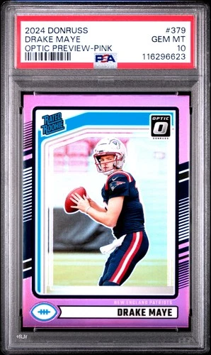 2024 PANINI DONRUSS OPTIC PREVIEW-PINK #379 DRAKE MAYE ROOKIE RC PSA 10