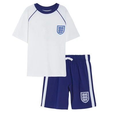 THE ENGLAND FOOTBALL ASSOCIATION Kinder England Football Club kurzer Schlafanzug Jungen Mädchen kurz Pyjama Set England Footba
