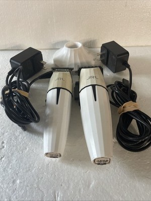JRL White Ghost Hair Clipper & Trimmer SET - Onyx with 1 Dock - used