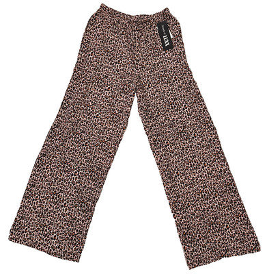 Thread of Luxx Women's Cheetah Print Wide Leg Pants - Print - Small - New Tag