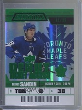 2019-20 Upper Deck Credentials Debut Ticket Access Green 11/25 Rasmus Sandin 7b5