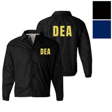 Chaqueta cortavientos ligera DEA réplica abrigo impermeable antidrogas