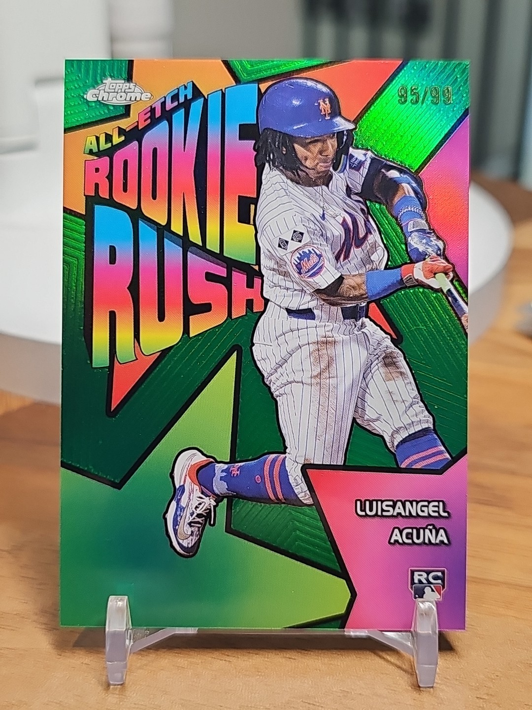 2025 Topps Chrome - All Etch Rookie Rush Luisangel Acuna #CERR-11 Green /99 RC
