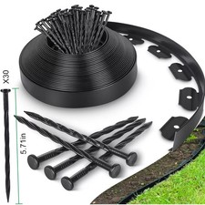 Garden Edging Border Plastic No Dig Lawn Landscape Edging 54 Spikes