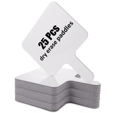 25 PCS Dry Erase Answer Paddle 6x8 Inch Double Sided Whiteboard Classroom