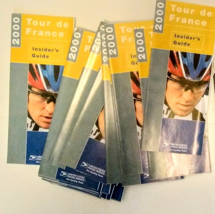 Vintage Tour de France Lance Armstrong folders. Lot of 12!!