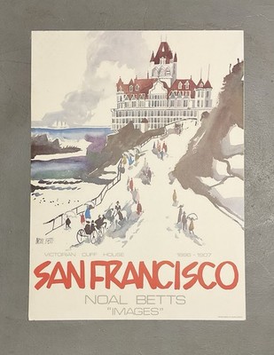 Vintage Travel Poster San Fransisco USA Noal Betts Midcentury Wall Art 22x30 