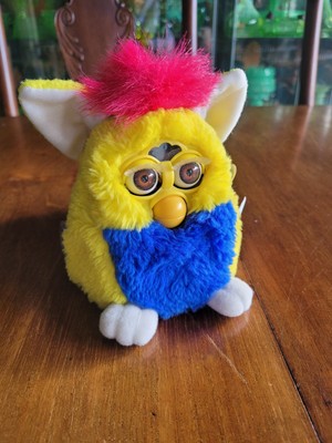 Vintage Furby Baby Edition 1999 Rosa/Blau/Gelb. Funktionierende Geräusche und Bewegung 