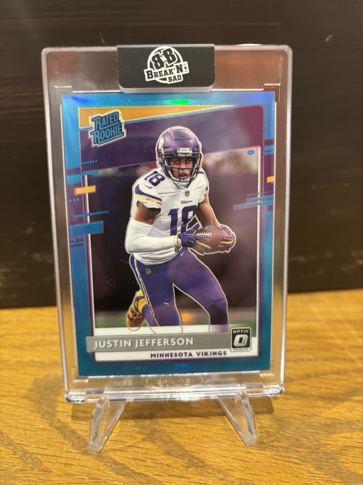 2020 Panini Donruss Optic - Rated Rookies Justin Jefferson #163 Aqua Prizm /299