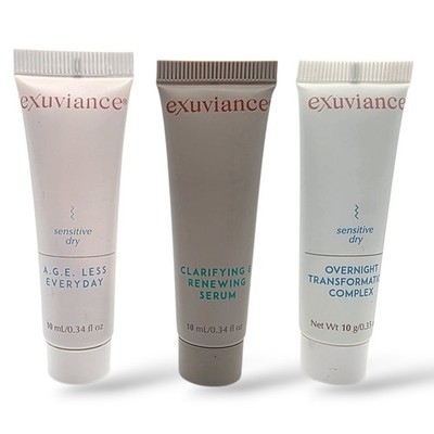 Exuviance Clarifying Renewing Serum, Age Less, Complex Sample .34/.35 oz 3PC NEW