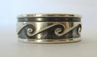 Vintage Sterling Silver Wave Ring 925 Mexico Size 10 1/2