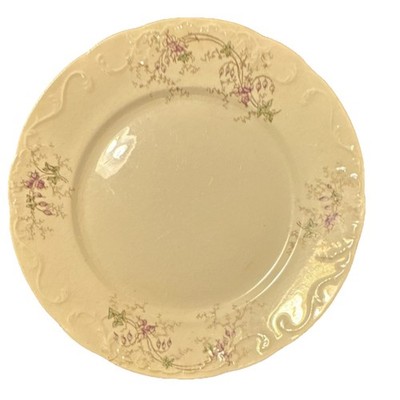 W.E.P. Co. China Round Floral Plate Printed Backstamp COLLECTORS ITEM