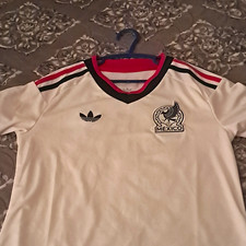 adidas Mexico National Team Soccer Jersey Shirt White Black Red