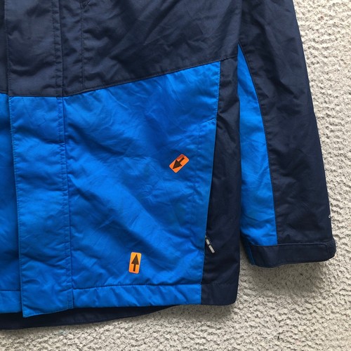 Columbia Outgrown Insulated Hooded Jacket Boys Youth Large L Full Zip Logo Blue - Picture 12 of 12